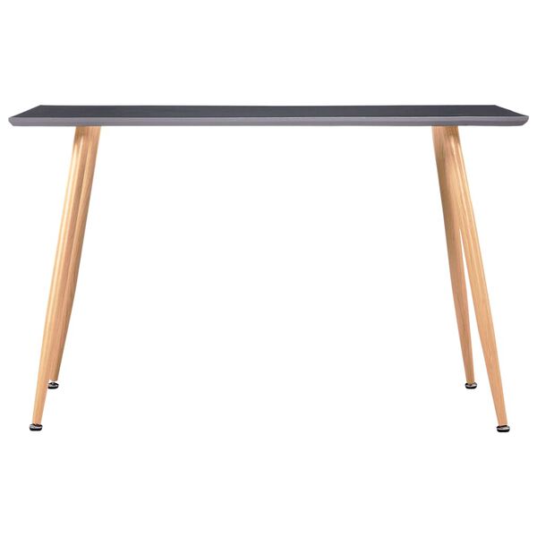 vidaXL Dining Table Grey and Oak 120x60x74 cm MDF