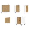 vidaXL 11 Piece Kitchen Cabinet Set Porto Artisan Oak Engineered Wood