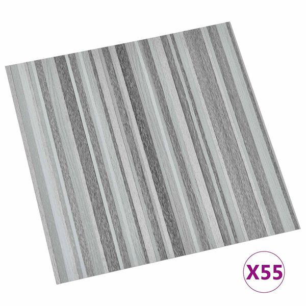 vidaXL Flooring Planks 55 pcs Light Grey 5.11 m&sup2; PVC