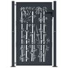 vidaXL Garden Gate Anthracite 100x150 cm Steel Bamboo Design