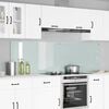 vidaXL Kitchen Backsplash 2 pcs White 100 x 60 cm Tempered Glass