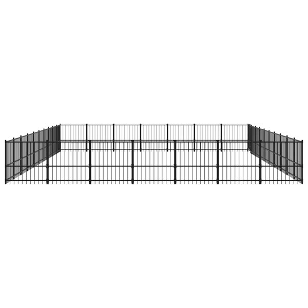 vidaXL Outdoor Dog Kennel Steel 65.86 m&sup2;