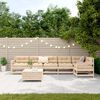 vidaXL 7 Piece Garden Sofa Set Solid Wood Pine