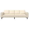 vidaXL Fabric Sofa with Cushion Cream 208 cm Corduroy fabric