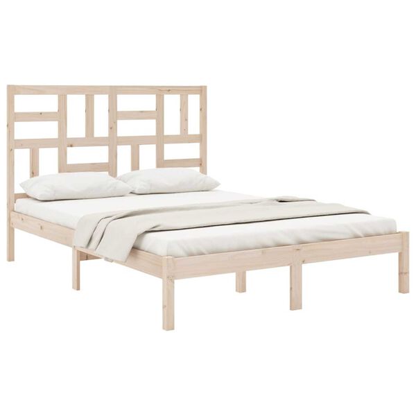 vidaXL Bed Frame without Mattress Solid Wood 140x190 cm