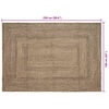 vidaXL Area Rugs Rectangular Natural and Black 160 x 230 cm Jute