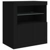 vidaXL Sideboard with LED Lights Black 162x37x67 cm