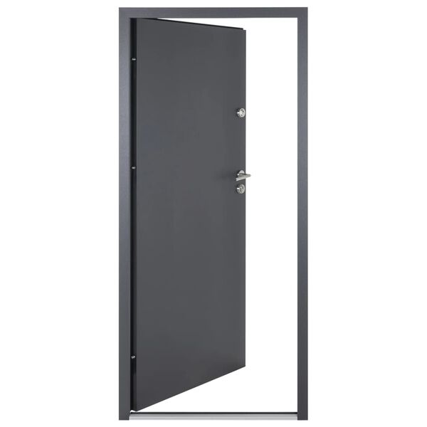 vidaXL Front Door Anthracite 90x200 cm Aluminium