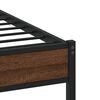 vidaXL Bed Frame without Mattress Brown Oak 120x190 cm Small Double Engineered Wood