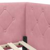 vidaXL Corner Bed Frame with Headboard Pink 90 x 190 cm Velvet