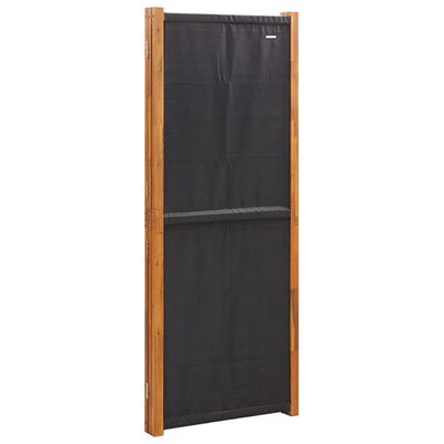 vidaXL 3-Panel Room Divider Black 210x180 cm
