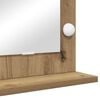 vidaXL Vanity Mirror with LED Strip Lights Artisan Oak 80 x 55 x 18 cm