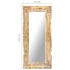 vidaXL Mirror 110x50 cm Solid Mango Wood