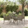 vidaXL Garden Dining Set 5 pcs Grey Poly rattan