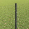 vidaXL Fence with Post Grey 1.5 x 50 m Steel and PVC