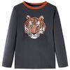 vidaXL Kids'T-shirt with Long Sleeves Anthracite 116