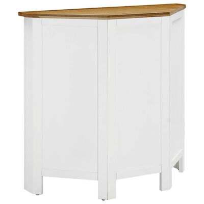 vidaXL Corner Cabinet 80x33.5x78 cm Solid Oak Wood