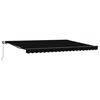 vidaXL Retractable Awning Black 450 x 300 cm Polyester and Steel