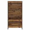 vidaXL Book Cabinet 2 pcs Old Wood 80 x 30 x 155 cm Engineered Wood