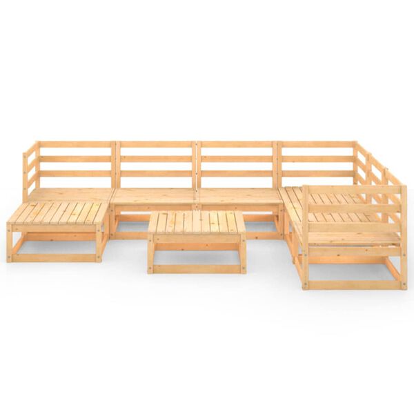 vidaXL 8 Piece Garden Lounge Set Solid Pinewood