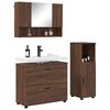vidaXL Bathroom Furniture Set with Drawer with Shelf 3 pcs Brown Oak