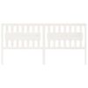 vidaXL Bed Headboard White 205.5x4x100 cm Solid Wood Pine