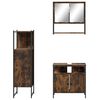 vidaXL 3 Piece Bathroom Furniture Set Smoked Oak Engineered Wood