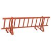 vidaXL Roof Snow Guard Red 300 x 29.5 x 34.5 cm Steel