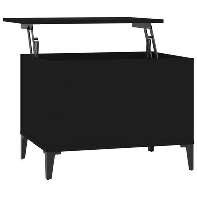 vidaXL Coffee Table Black 60x44.5x45 cm Engineered Wood