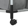 vidaXL Laundry Basket with Wheels 4 Compartments Grey