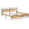 vidaXL Bed Frame without Mattress Solid Rough Mango Wood 200x200 cm