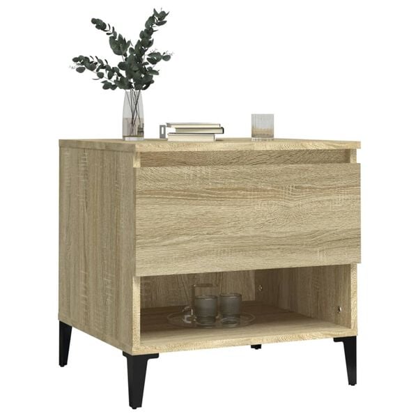 vidaXL Side Table Sonoma Oak 50x46x50 cm Engineered Wood