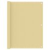 vidaXL Balcony Screen Beige 120x600 cm HDPE