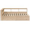 vidaXL Bookcase Bed without Mattress 150x200cm Solid Wood Pine