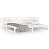 vidaXL Pull-out Day Bed without Mattress White 2x(80x200) cm
