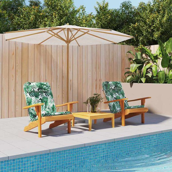 vidaXL Chair Cushions Leaf 2 pcs Leaf Pattern 58 x 77 x 4.5 cm