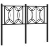 vidaXL Metal Headboard Black 120 cm