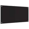 vidaXL Kitchen Backsplash Black 100 x 50 cm Tempered Glass
