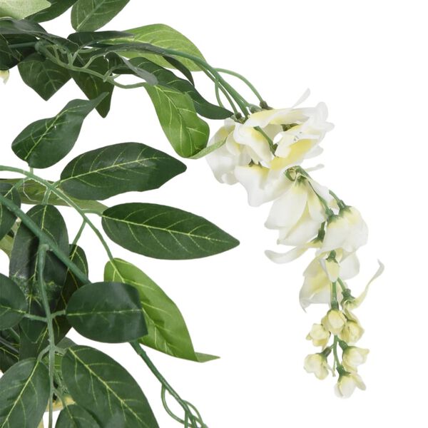 vidaXL Artificial Wisteria Tree 1470 Leaves 200 cm Green and White