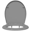 vidaXL Toilet Seat Grey 44.8 x 37.3 x 4.2 cm Duroplast