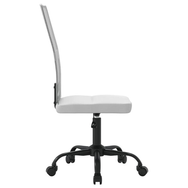 vidaXL Office Chair Height Adjustable White Mesh Fabric