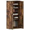 vidaXL Shoe Cabinet Smoked Oak 80 x 39 x 178 cm Engineered Wood
