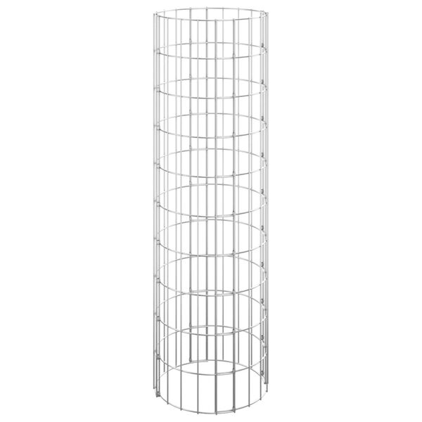 vidaXL Circular Gabion Pole Galvanised Steel Ø30x100 cm
