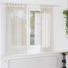 vidaXL Voile Curtains with Tab Top 2 pcs Cream