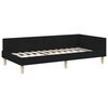 vidaXL Corner Bed Frame with Headboard Black 90 x 190 cm Fabric