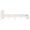 vidaXL Bed Frame White 215.5 x 185.5 x 69.5 cm Solid Pine Wood