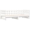 vidaXL Pull-out Day Bed without Mattress White 2x(80x200) cm Solid Wood