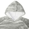 vidaXL Blanket Hoodie Grey 112 x 94 cm Fleece and Flannel