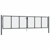 vidaXL Mesh Garden Gate Galvanised Steel 400x75 cm Grey