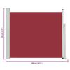 vidaXL Patio Retractable Side Awning 100x300 cm Red